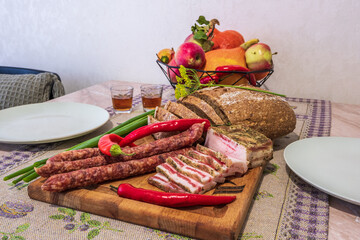 national ukrainian food on the table