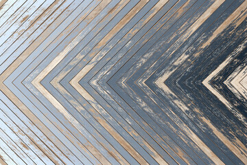 Bois vintage posé en chevrons 