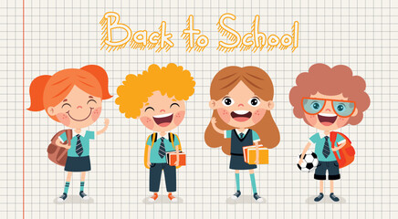 Back To School Concept With Students