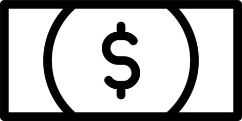 Dollar Banknote or Paper Money Icon