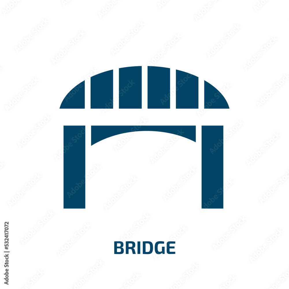 Aufkleber bridge outline icon from user interface collection. filled bridge outline, bridge, building glyph ic