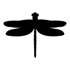 Silueta aislada de libélula