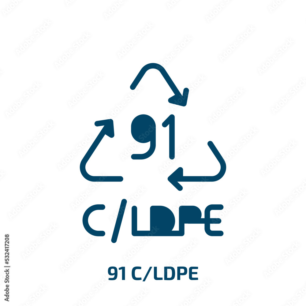 Poster 91 c/ldpe icon from user interface collection. filled 91 c/ldpe, 91, reuse glyph icons isolated on w