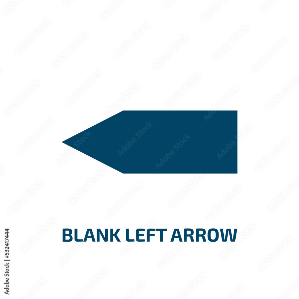 Poster blank left arrow icon from user interface collection. filled blank left arrow, arrow, pointer glyph 