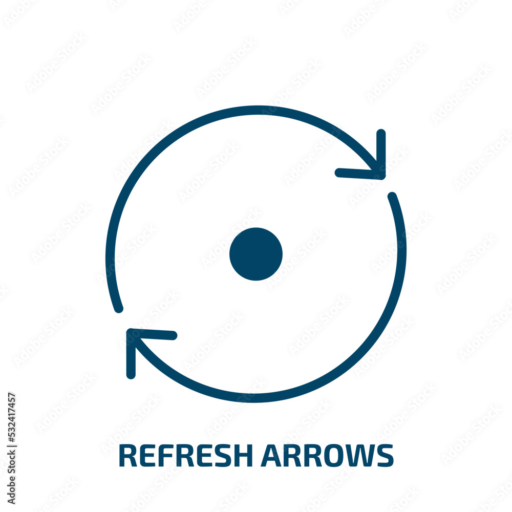 Poster refresh arrows icon from user interface collection. filled refresh arrows, arrow, navigation glyph i