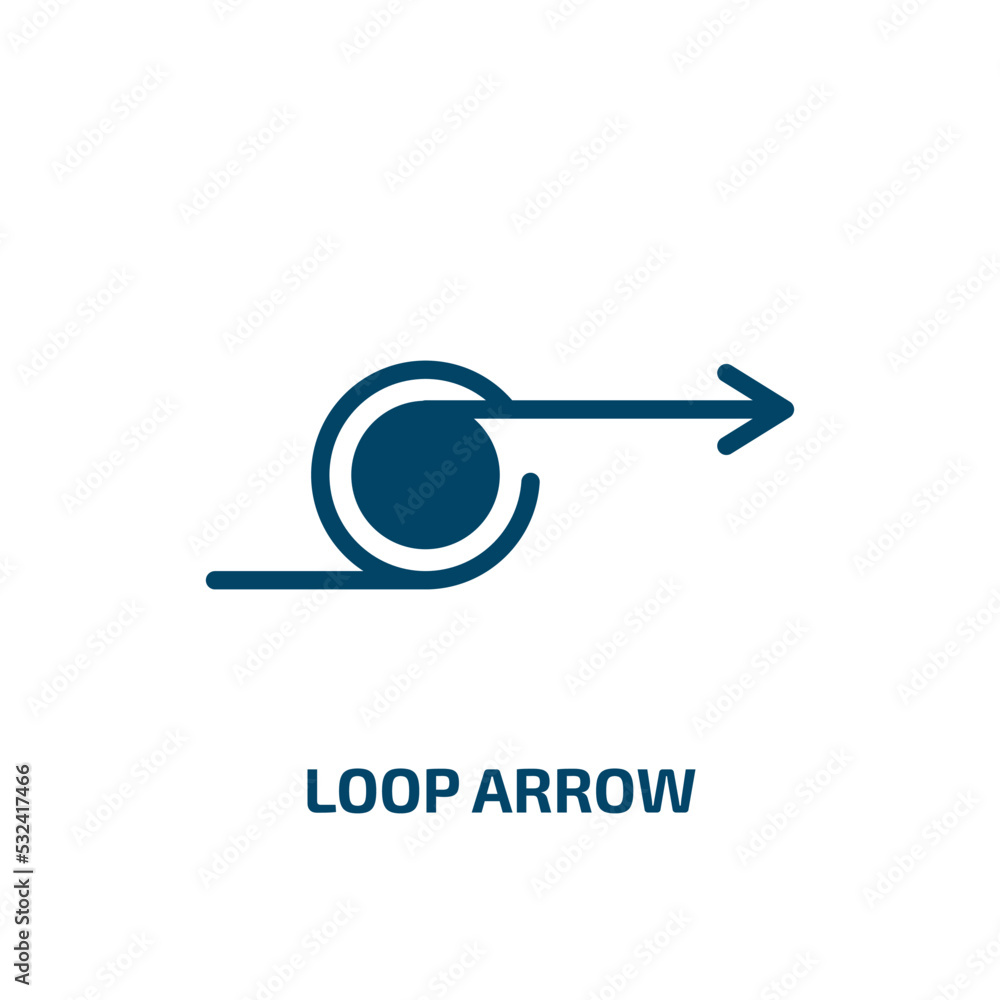 Poster loop arrow icon from user interface collection. filled loop arrow, arrow, loop glyph icons isolated 