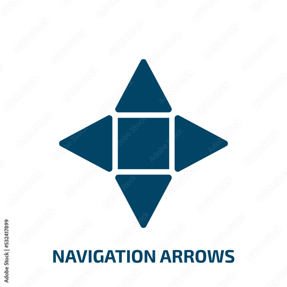 Poster navigation arrows icon from user interface collection. filled navigation arrows, cursor, arrow glyph