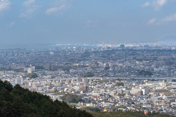 Fototapeta na wymiar View of Fukuoka city from hill.