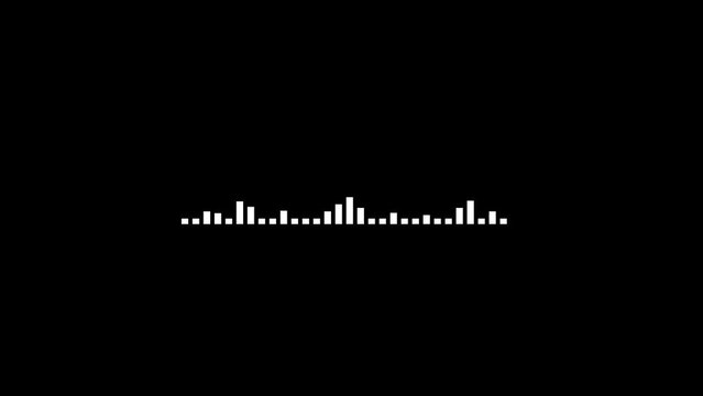 animation equalizer sound strips. white motion