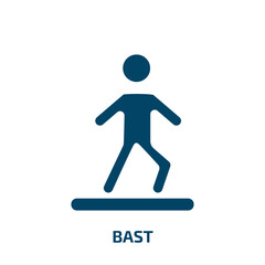 bast icon from people collection. Filled bast, hygiene, wash glyph icons isolated on white background. Black vector bast sign, symbol for web design and mobile apps