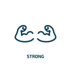 strong icon from medical collection. Filled strong, man, people glyph icons isolated on white background. Black vector strong sign, symbol for web design and mobile apps