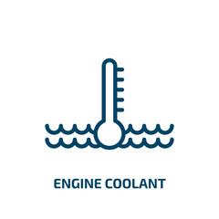 engine coolant icon from shapes collection. Filled engine coolant, motor, auto glyph icons isolated on white background. Black vector engine coolant sign, symbol for web design and mobile apps