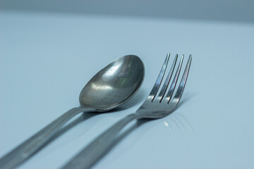 spoon and fork made of aluminum