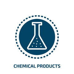 chemical products icon from signs collection. Filled chemical products, product, label glyph icons isolated on white background. Black vector chemical products sign, symbol for web design and mobile