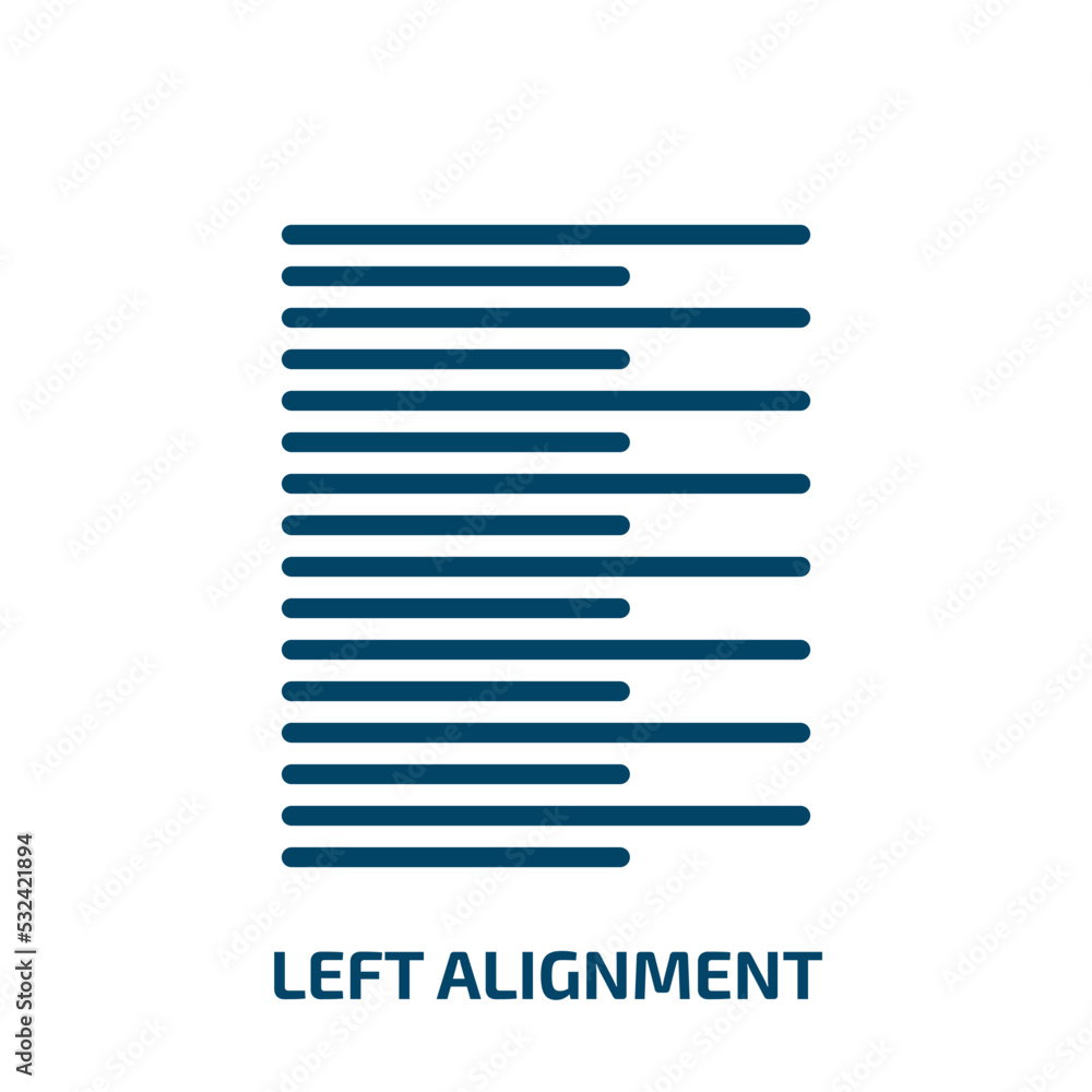 Poster left alignment icon from geometric figure collection. filled left alignment, text, left glyph icons 