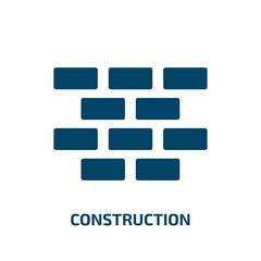 construction icon from geometry collection. Filled construction, work, tool glyph icons isolated on white background. Black vector construction sign, symbol for web design and mobile apps