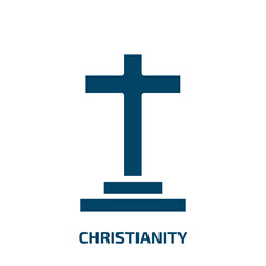 christianity icon from religion collection. Filled christianity, church, christian glyph icons isolated on white background. Black vector christianity sign, symbol for web design and mobile apps