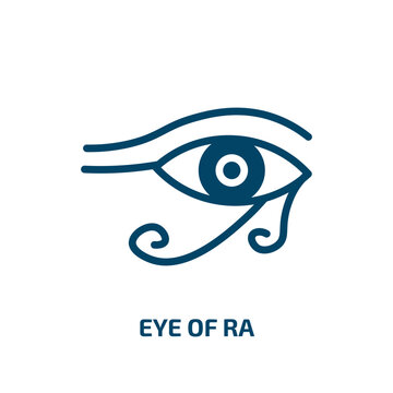 eye of ra icon from religion collection. Filled eye of ra, egyptian, protection glyph icons isolated on white background. Black vector eye of ra sign, symbol for web design and mobile apps