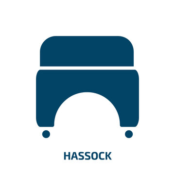 hassock icon from furniture & household collection. Filled hassock, house, furniture glyph icons isolated on white background. Black vector hassock sign, symbol for web design and mobile apps