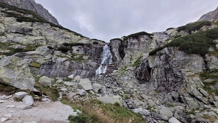 Skok waterfall. Mlynicka dolina. High Tatras national park, Slovakia landscape. High Tatra mountains © Ignisdev Ltd