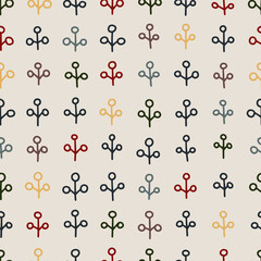 Seamless hand drawn pattern. Trendy minimalist aesthetic seamless pattern with abstract creative artistic hand drawn composition.