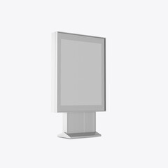 Outdoor Kiosk Advertisement Mockup. 3D render