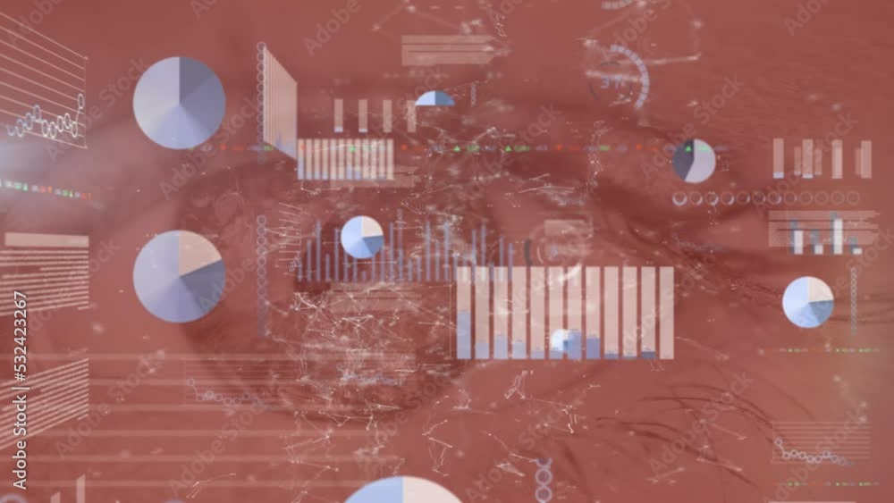 Poster animation of data processing over eye