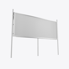 Outdoor Kiosk Advertisement Mockup. 3D render