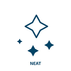 neat icon from cleaning collection. Filled neat, business, technology glyph icons isolated on white background. Black vector neat sign, symbol for web design and mobile apps