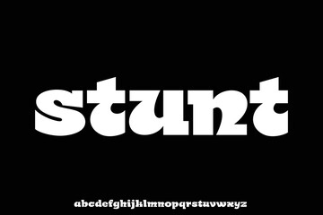 Fototapeta premium Unique and cute slab display font vector