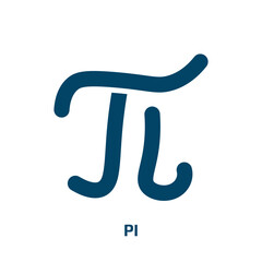 pi icon from education collection. Filled pi, math, digital glyph icons isolated on white background. Black vector pi sign, symbol for web design and mobile apps