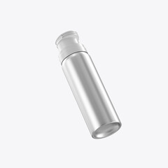 Metallic Cosmetic Bottle Mockup. 3D render