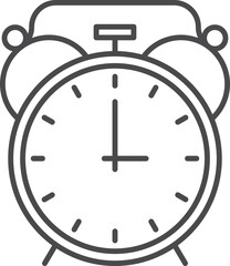 Alarm clock line icon. Reminder symbol. Deadline sign
