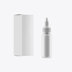 Plastic Dropper Bottle Mockup. 3D render