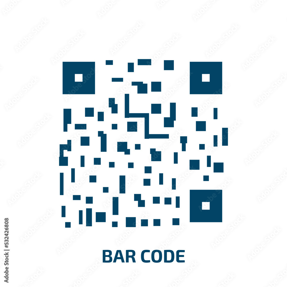 Poster bar code icon from delivery and logistic collection. filled bar code, buy, store glyph icons isolate