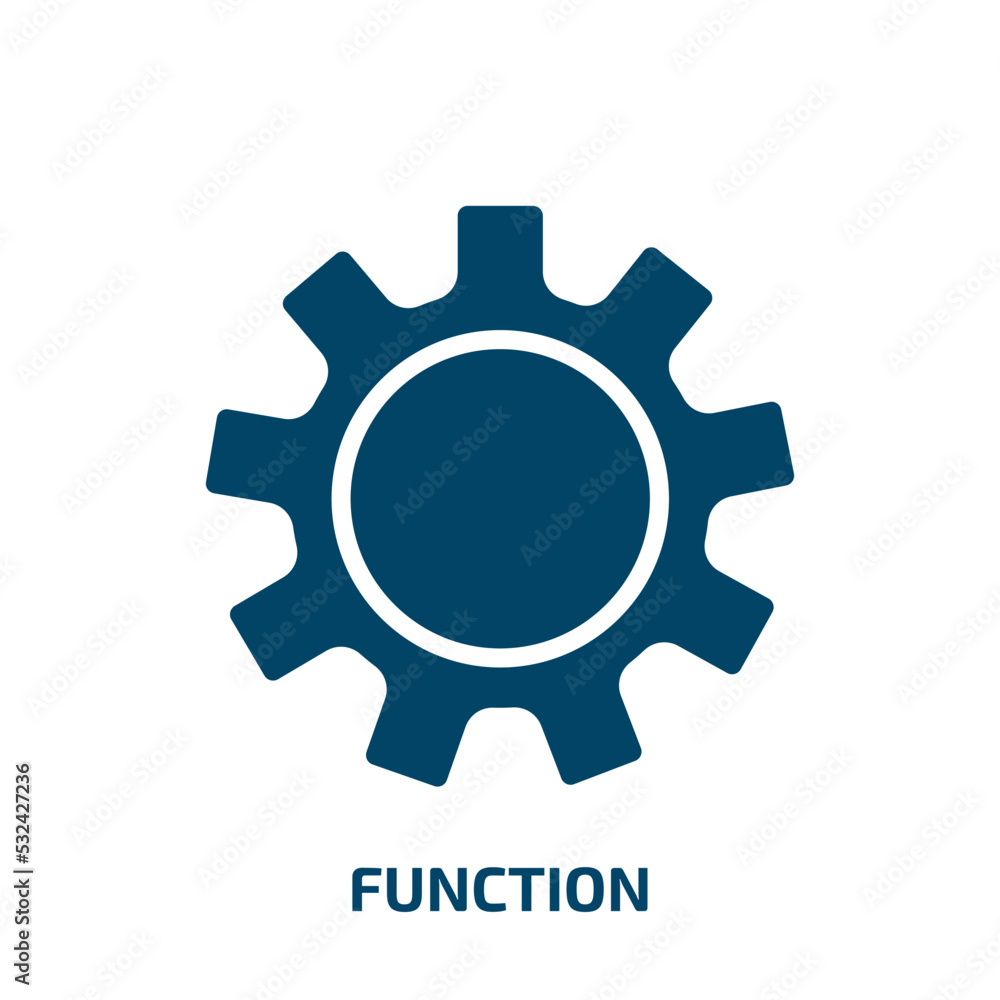 Poster function icon from cryptocurrency collection. filled function, business, management glyph icons isol