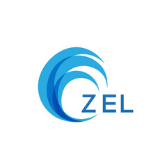 ZEL letter logo. ZEL blue image on white background. ZEL Monogram logo design for entrepreneur and business. ZEL best icon.
 - obrazy, fototapety, plakaty