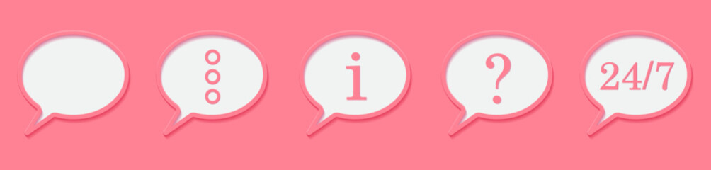 Support service. Vector isolated icons. Customer support black vector icon signs. Call center symbols. Service concept symbols.
