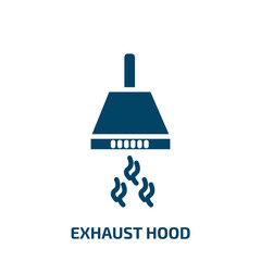 exhaust hood icon from electronic devices collection. Filled exhaust hood, domestic, fan glyph icons isolated on white background. Black vector exhaust hood sign, symbol for web design and mobile apps