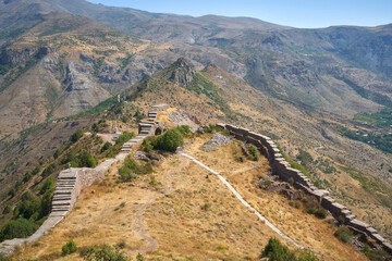 Fototapeta na wymiar Smbataberd fortress in the mountains of Armenia