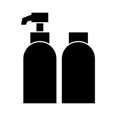Soap bottle icon with a black style that is suitable for your modern business