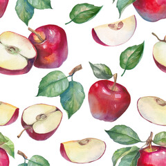 Watercolor seamless fruit texture