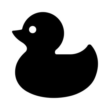 Rubber duck icon with a black style that is suitable for your modern business