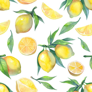 Watercolor seamless fruit texture