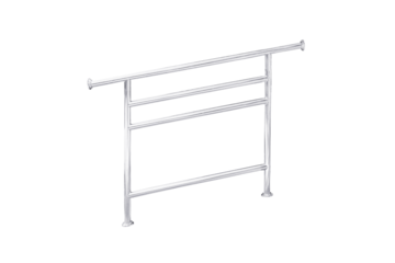 Stainless steel railing.