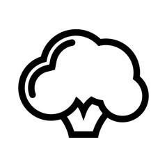 Broccoli icon with a line style that is suitable for your modern business