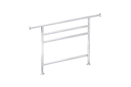 Stainless steel railing.