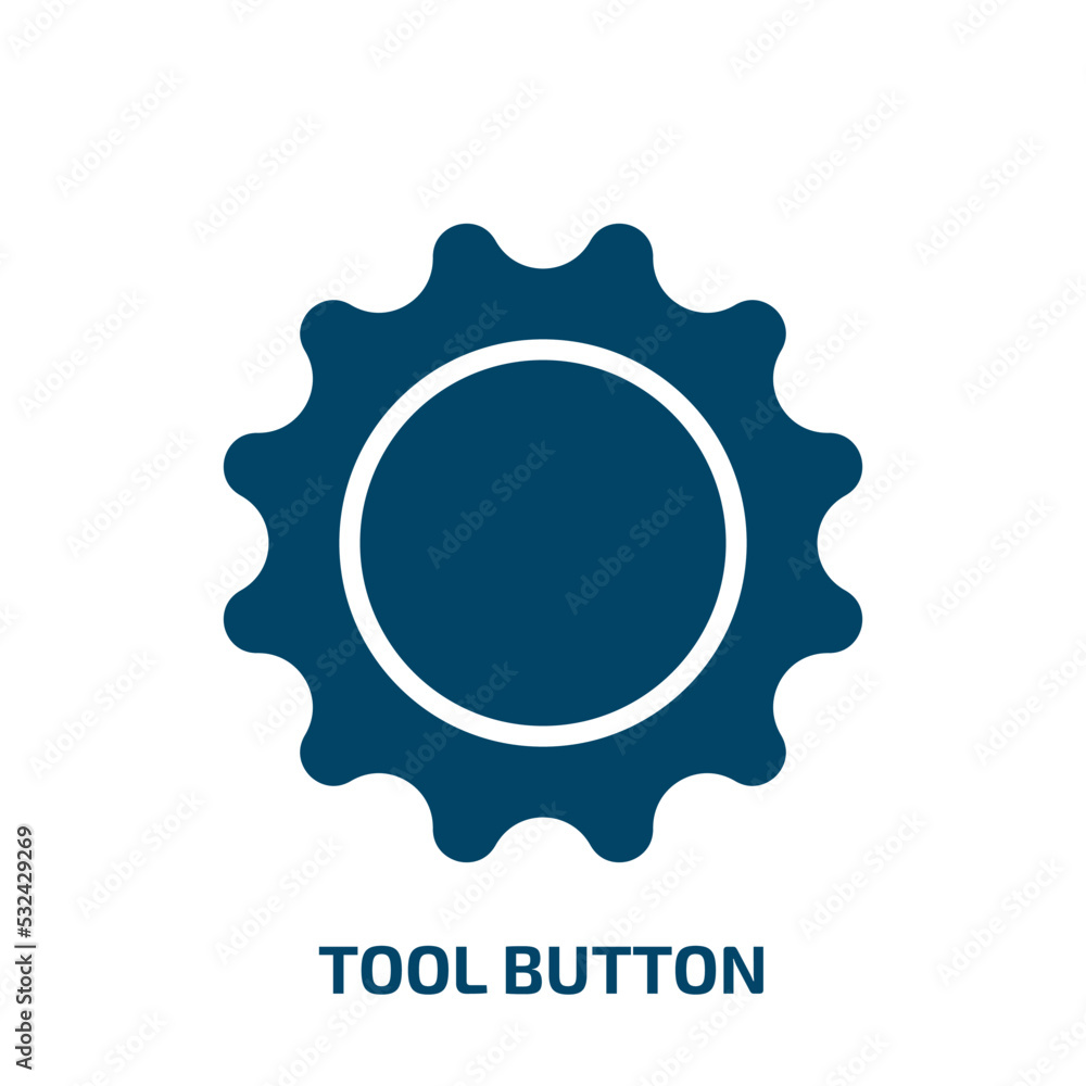 Poster tool button icon from business collection. filled tool button, button, tool glyph icons isolated on 