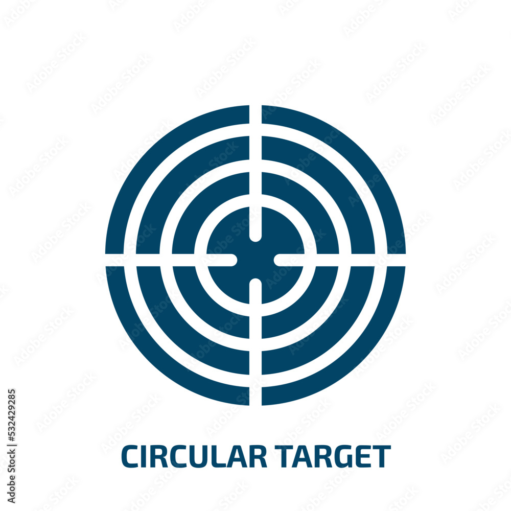 Poster circular target icon from business collection. filled circular target, circular, target glyph icons 