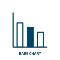 bars chart icon from business collection. Filled bars chart, graph, chart glyph icons isolated on white background. Black vector bars chart sign, symbol for web design and mobile apps